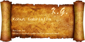 Kohut Gabriella névjegykártya